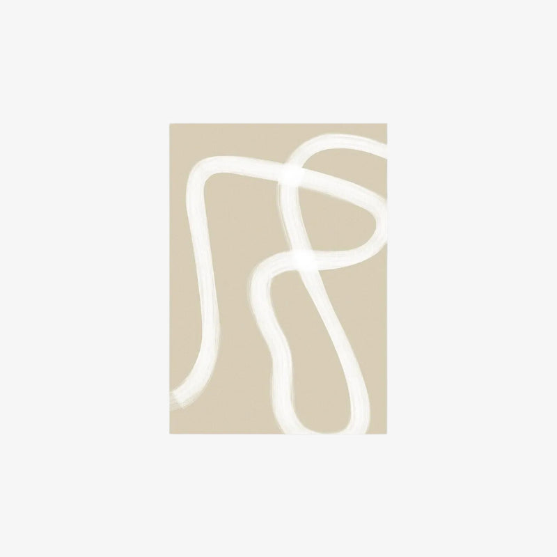 Abstract canvas prints on a beige background