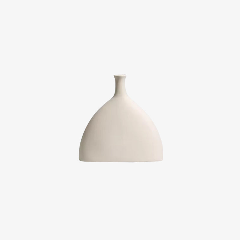 White ceramic pots for plants on a white background