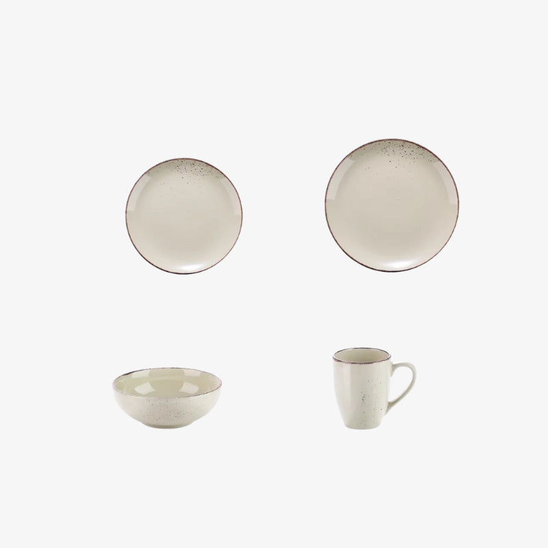 ceramic top dining table set on a white background
