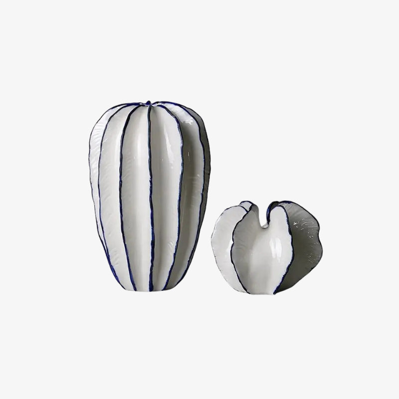 ceramic vase decor on a white background
