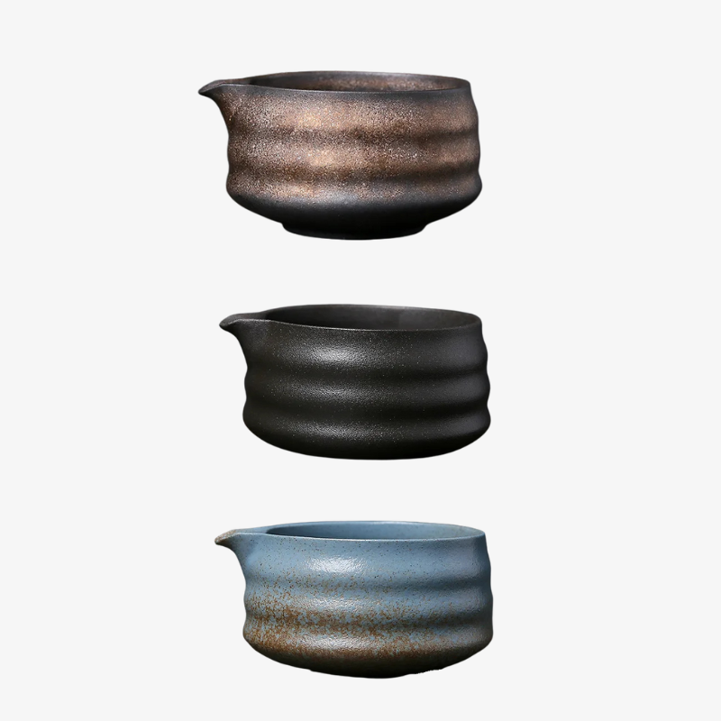 ceremonial matcha in different colors on a white background