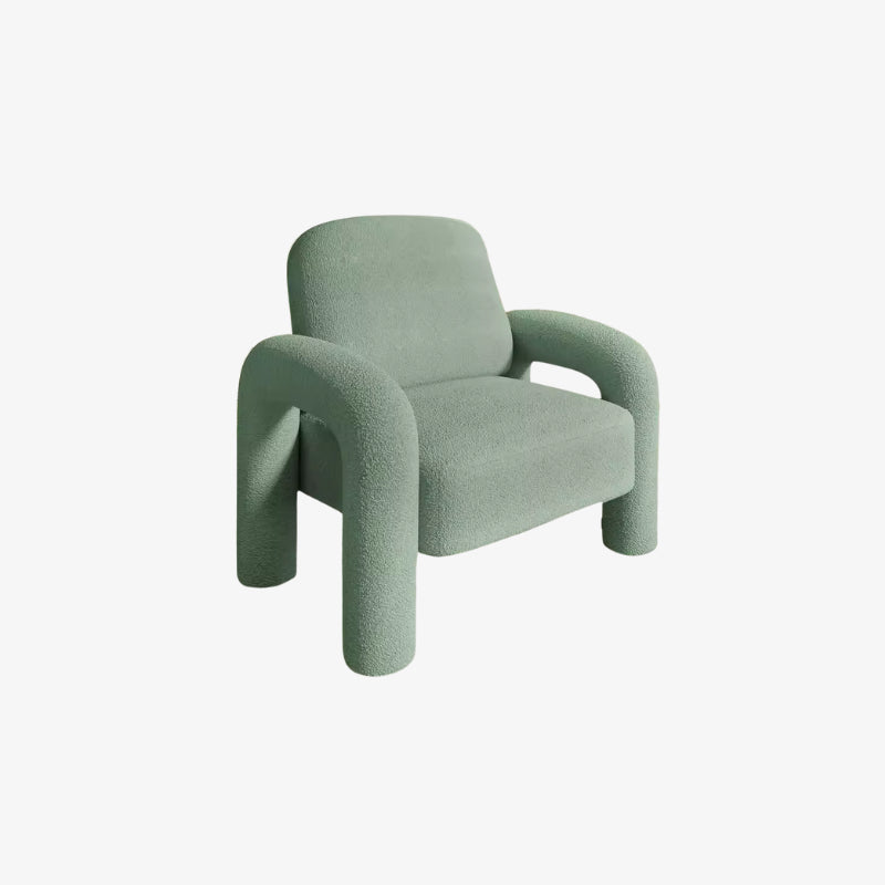 Green chair design office on a white background
