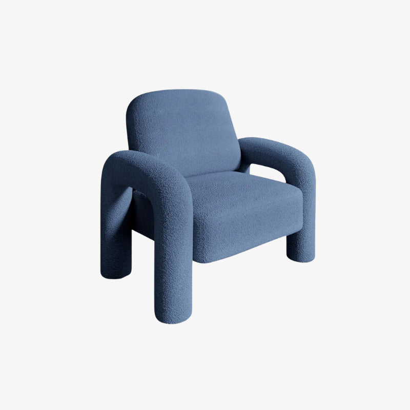 Blue designed chair on a white background