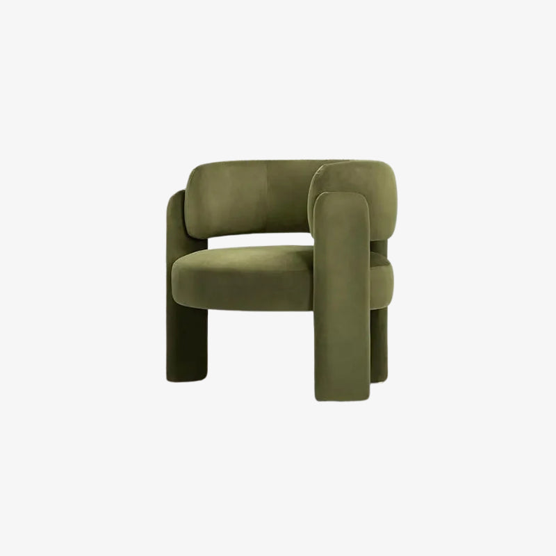 green side chair on a white background