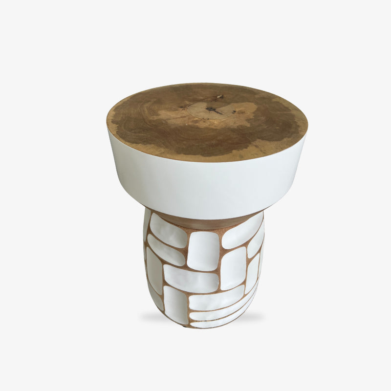 high quality wooden stools on a white background