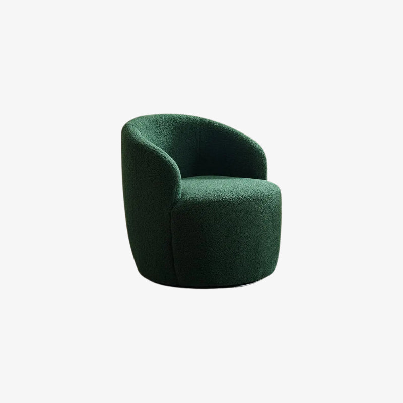 Green living room lounge chair on a white background