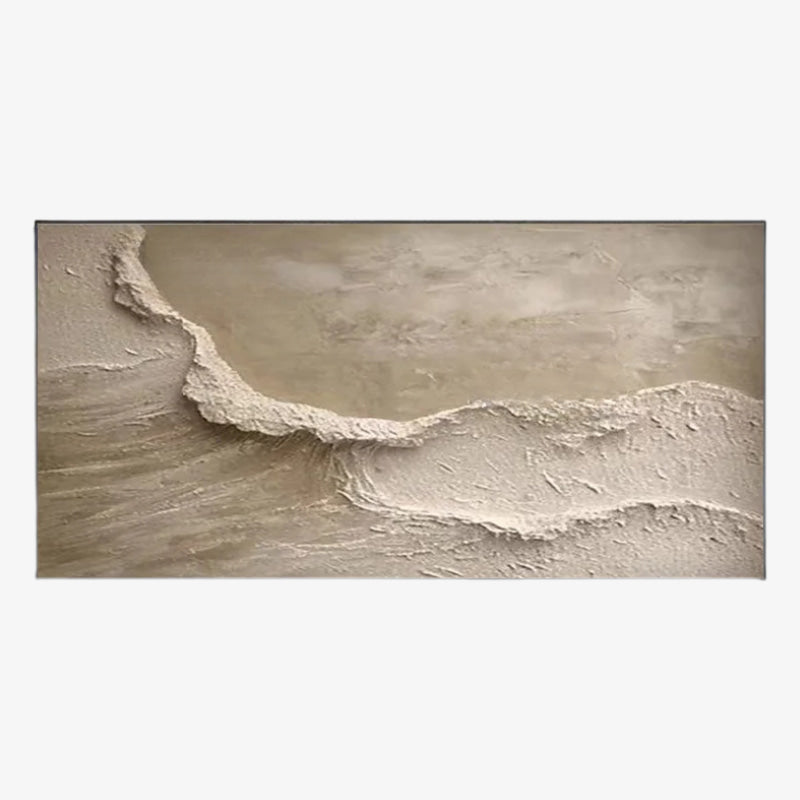 minimalist acrylic painting with a natural stone design