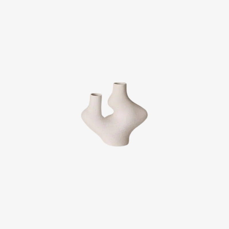 White modern vase design on a white background