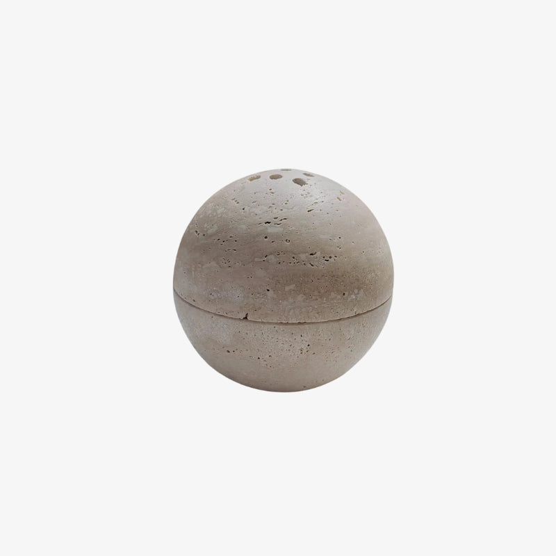 stone incense holder burner on a white background