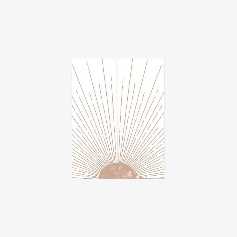 Sun print on a white background
