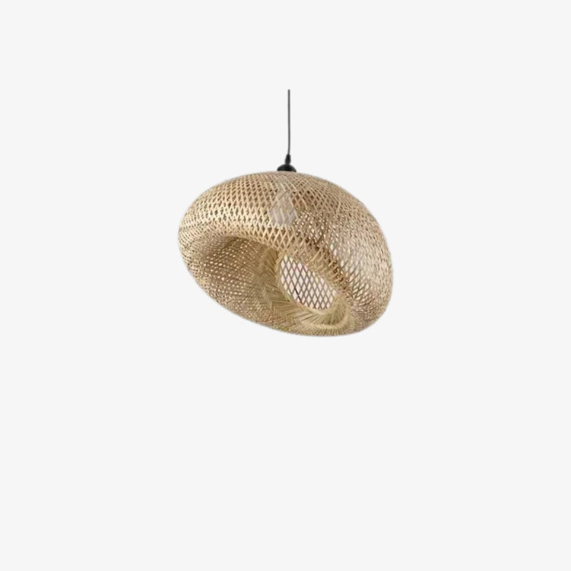 Wabi sabi bamboo fixture lamp. on a white background