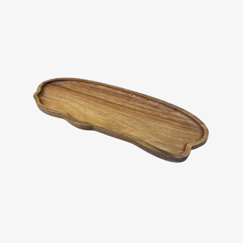 wooden tray for cheese board on a white background