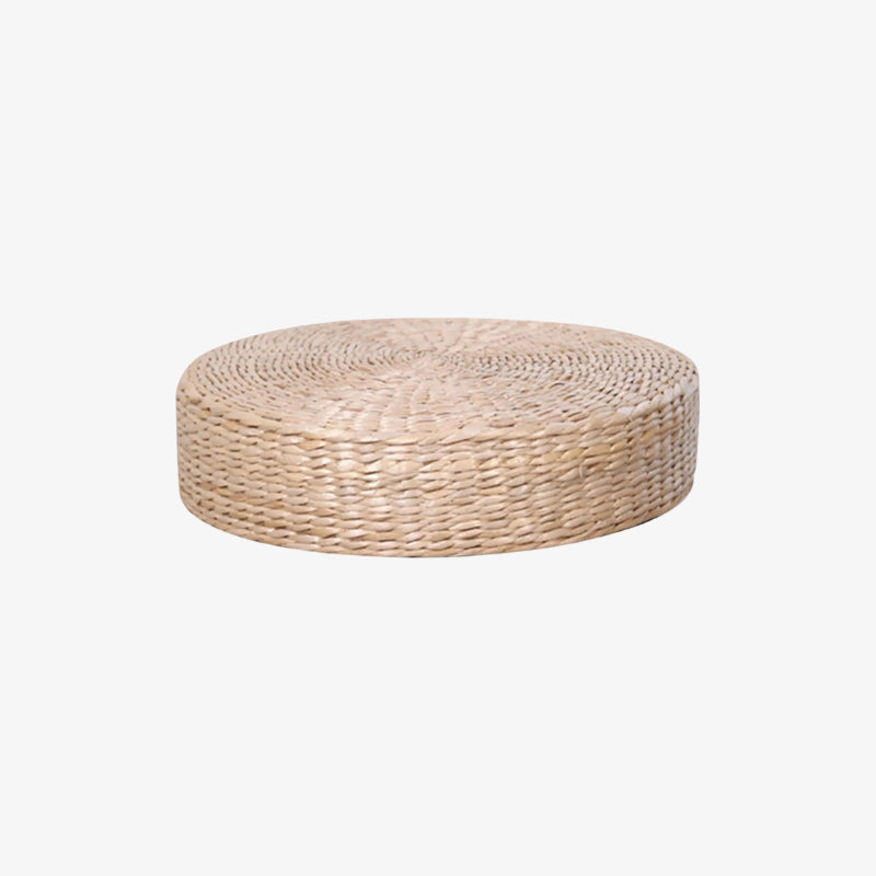 Round woven cushions australia on a white background