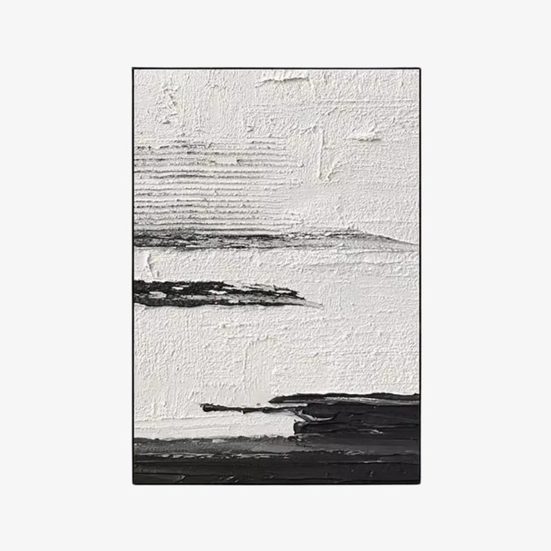 zen inspired wall art painting with textured surface