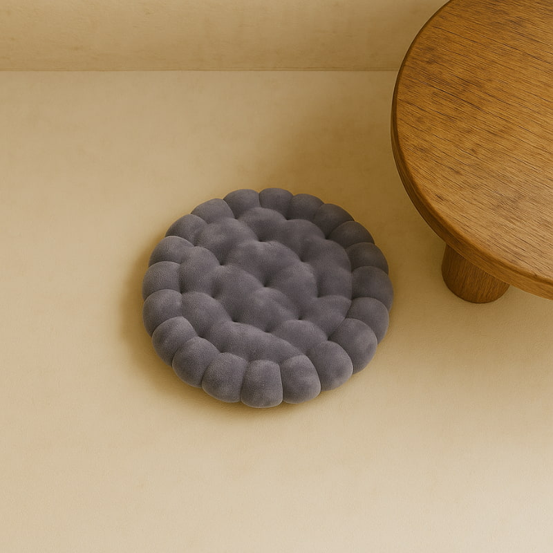 zen seat cushion in a wabi sabi zen living room
