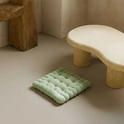 Green FloorCushion in a wabi sabi living room