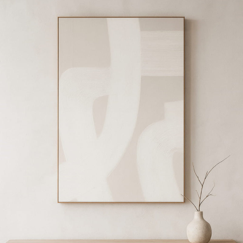 Wabi Sabi Large Wall Art with a vase and branches below.