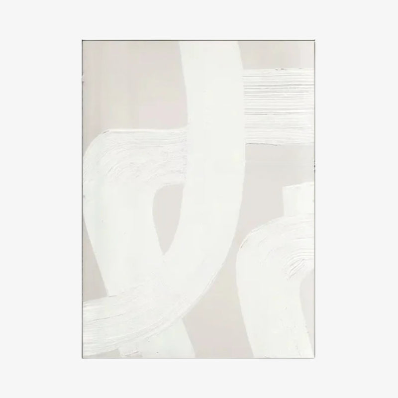 Abstract painting minimalist​ white on a white background