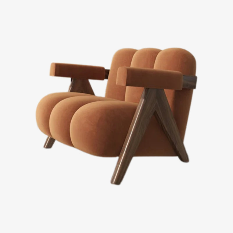 Armchair wooden arms​ on a white background