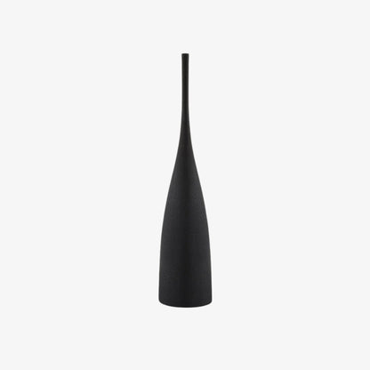 Black vase on a white background