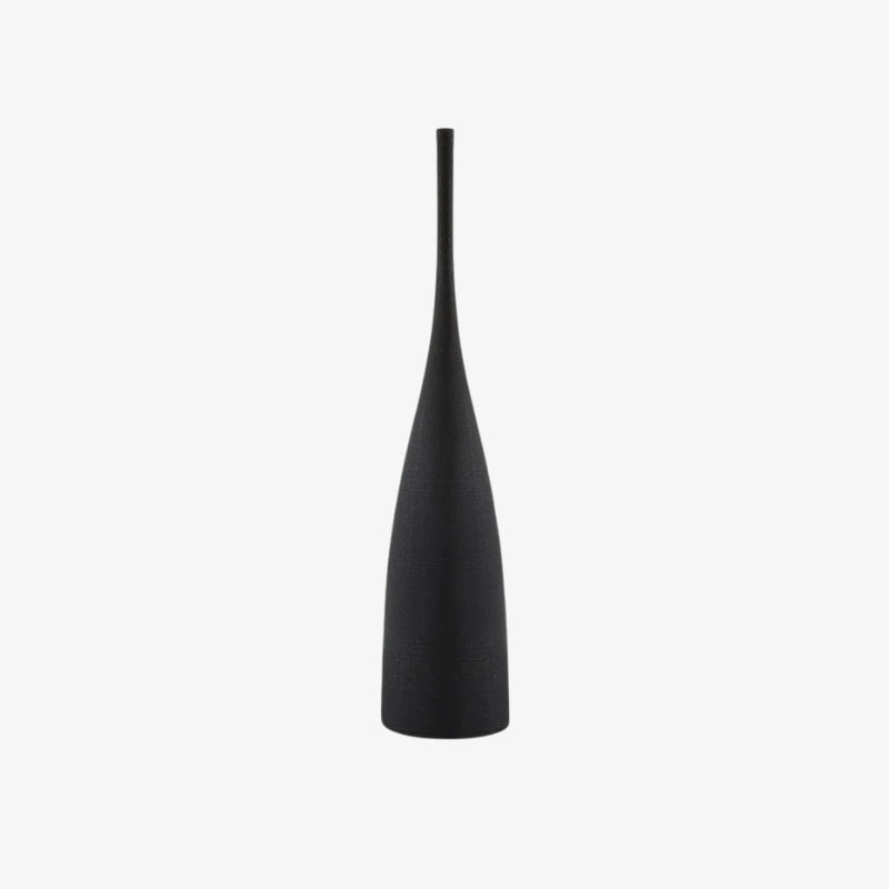Black vase on a white background