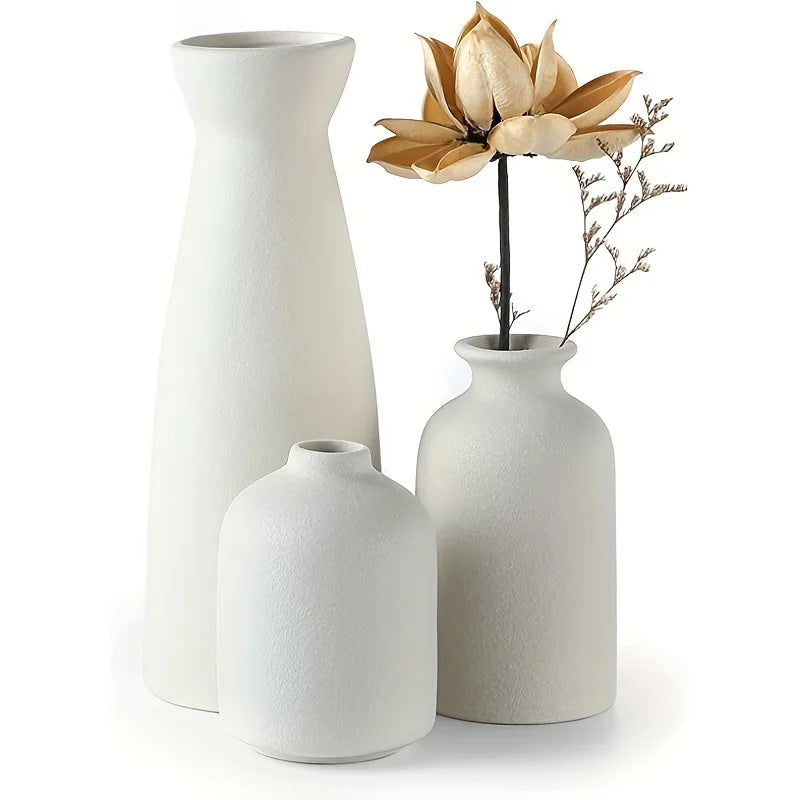 Ceramic modern vases​ on a white background.