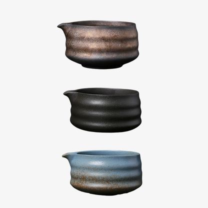 ceremonial matcha in different colors on a white background