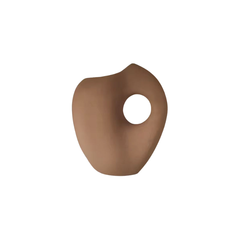 handmade vase ceramic​ on a white background