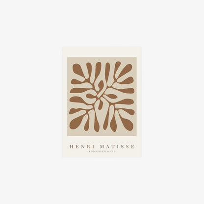 Poster with abstract design and henri matisse poster prints​ on a beige background