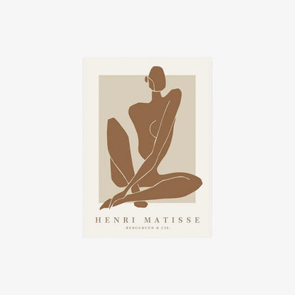 Poster of a silhouette of a nude figure like Henri Matisse print