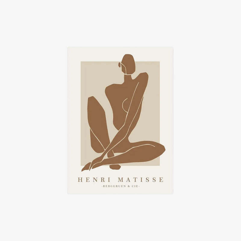 Poster of a silhouette of a nude figure like Henri Matisse print
