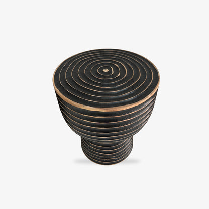 High quality black wooden stools​ on a white background