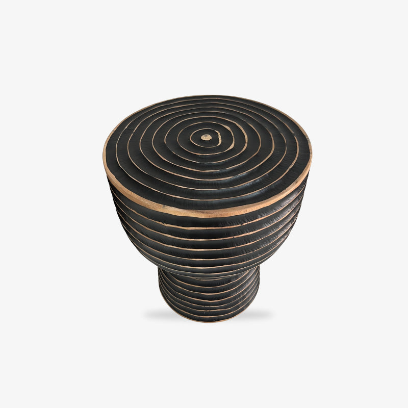 High quality black wooden stools​ on a white background