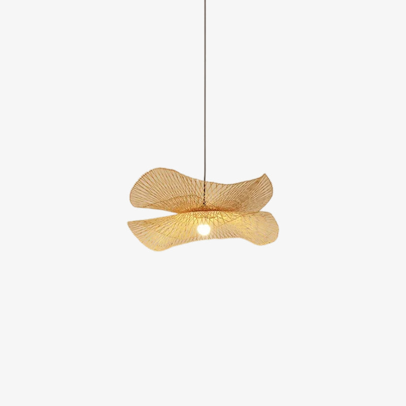 Gold leaf japandi style interior lighting​ on a white background