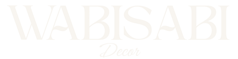 White 'WABISABI' logo on a white background