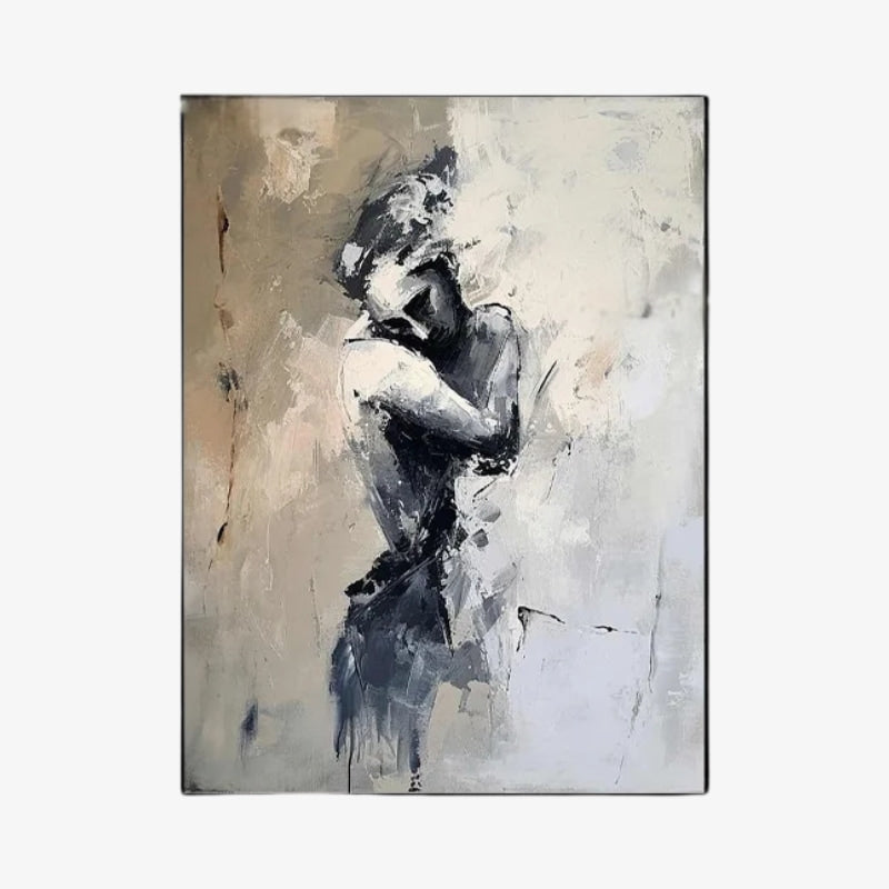 minimalist art paintings​​ on a textured background