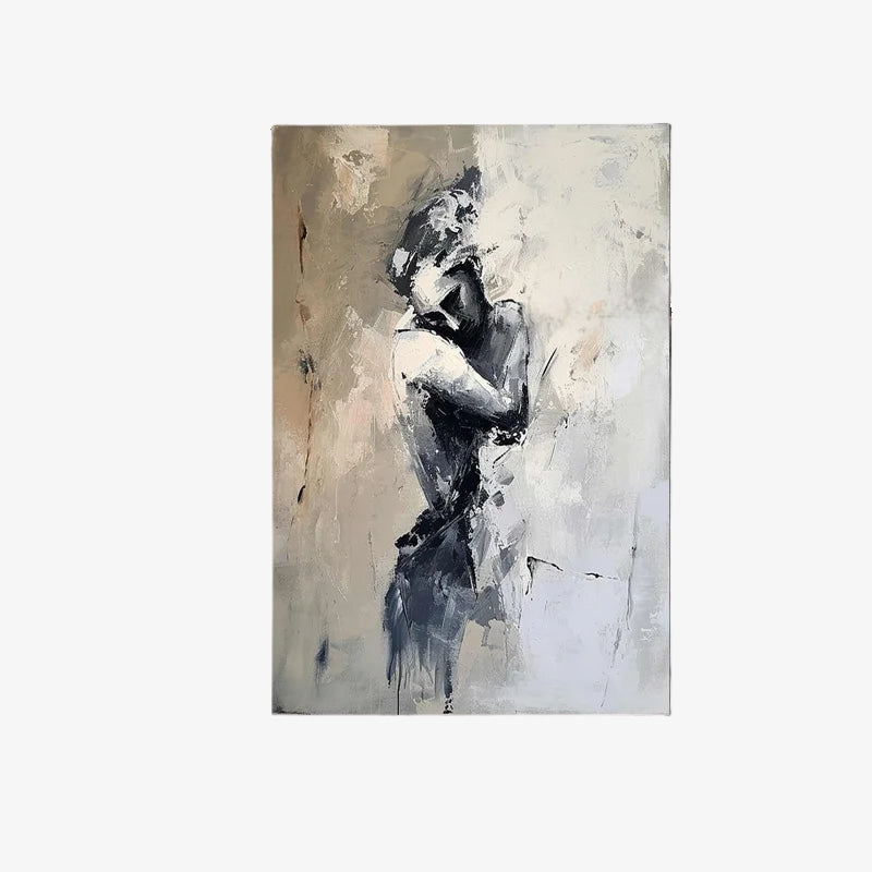 Abstract painted lady​ on a textured background