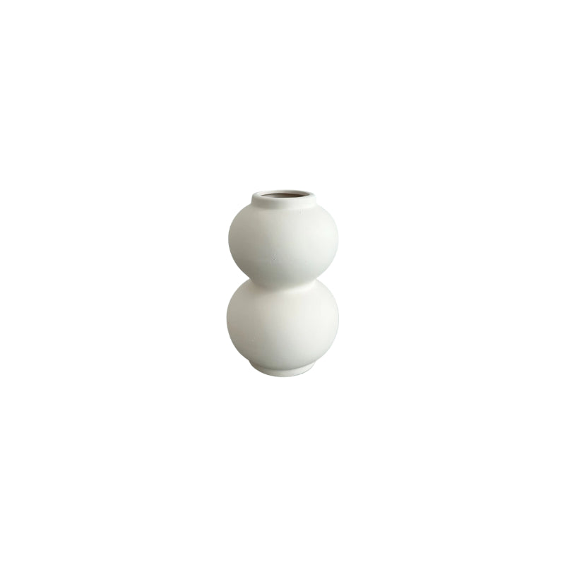 White plant ceramic pot​ on a white background