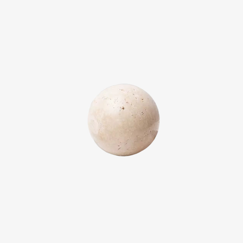rounded white marble decorative stone on a white background