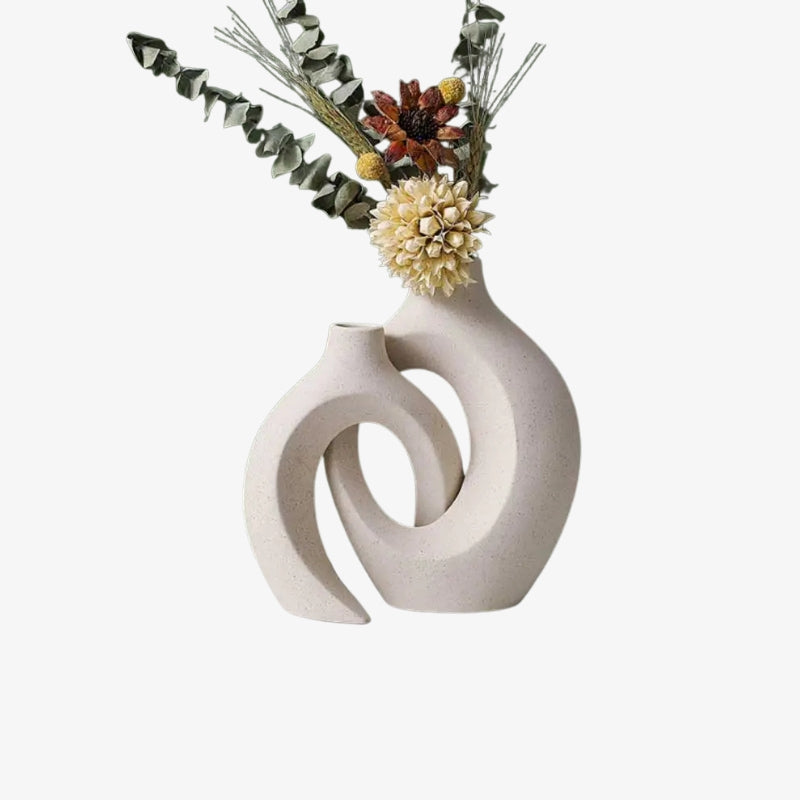 two design white vases on a white background.