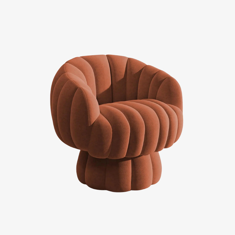 velvet lounge chair on a white background
