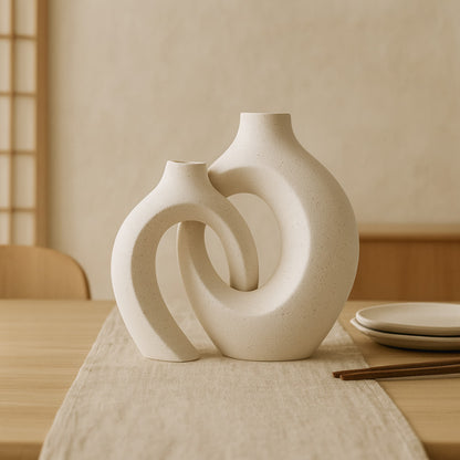 wabi sabi design vase on a white background