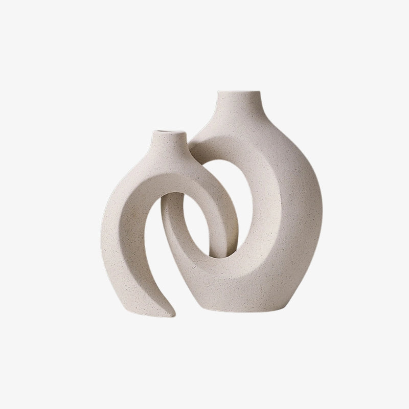 wabi sabi design vase on a white background