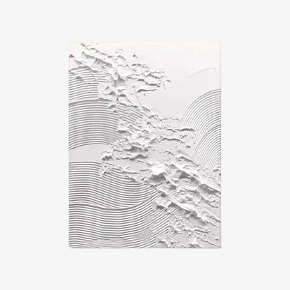 Textured wall painting design with wavy patterns