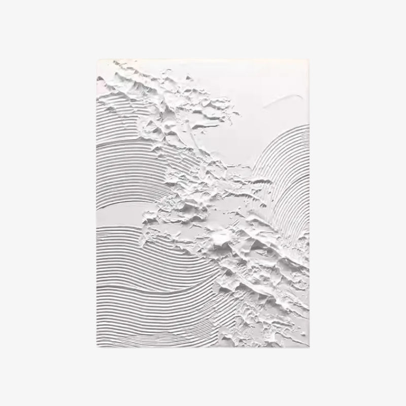 Textured wall painting design with wavy patterns