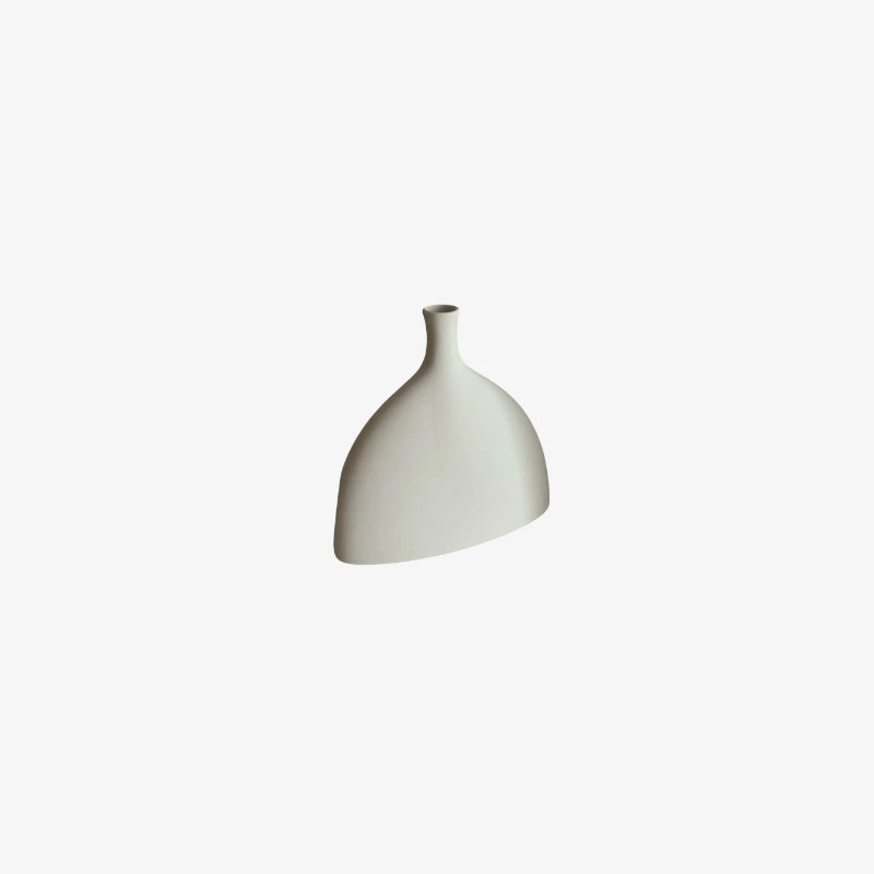 white ceramic plant pot on a white background